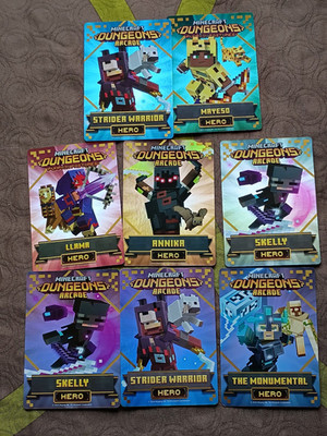 MINECRAFT DUNGEONS ARCADE 400+ CARD LOT (INCLUDES 60 FOILS + 8 HEROS)