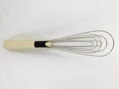 Vintage White Multi-Purpose Tong Spatula Whisk Egg Beater Kitchen Utensil