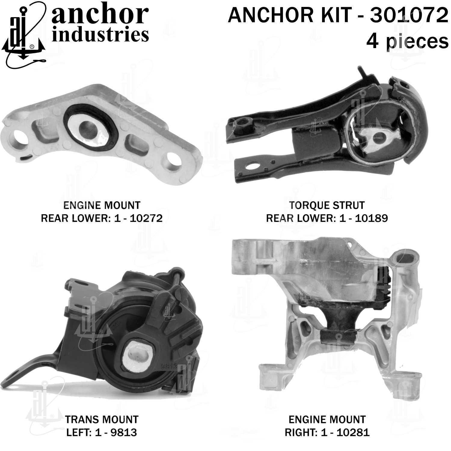 Engine Mount Kit Anchor 301072 for sale online | eBay Australia