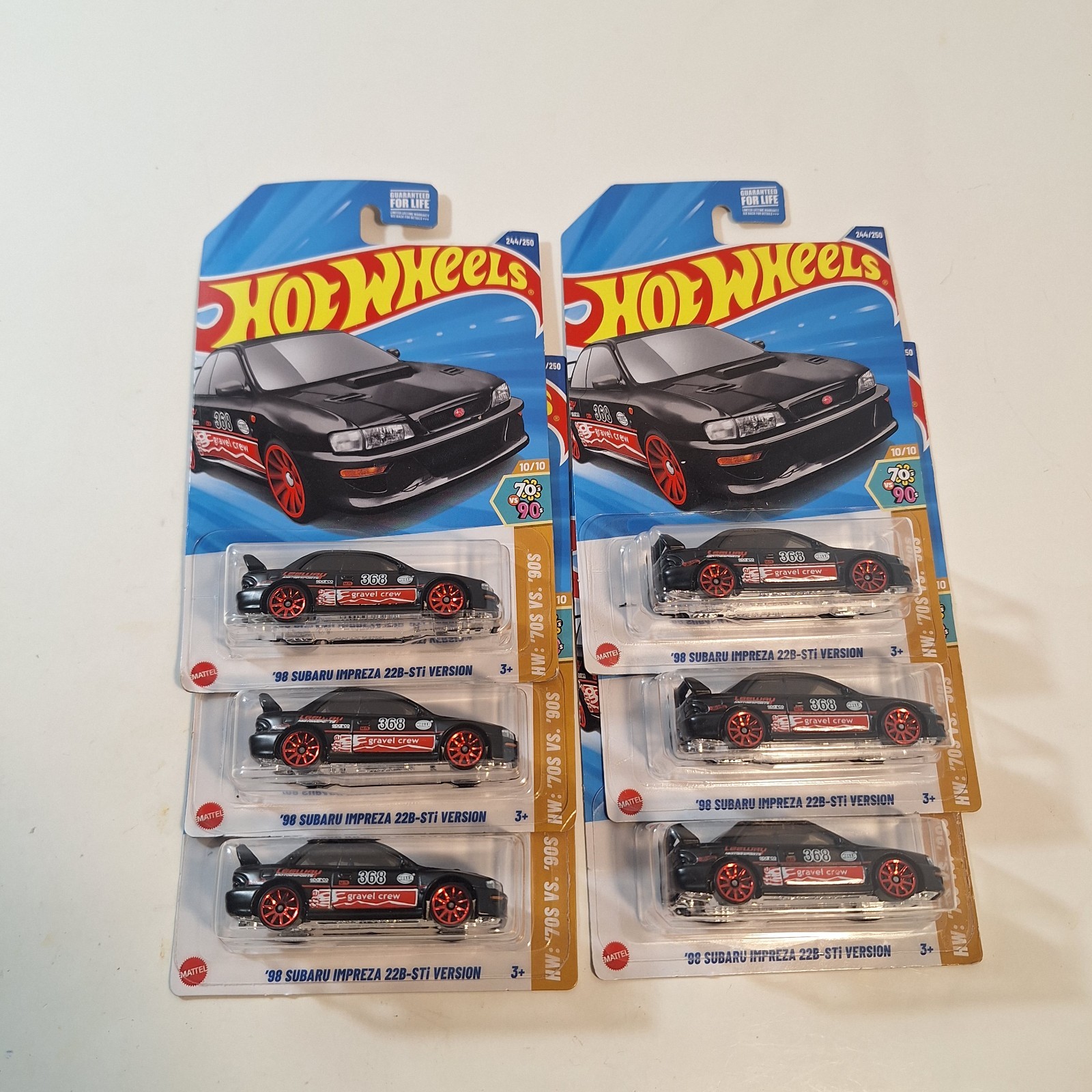Hot Wheels Dollar General Exclusive '98 Subaru Impreza 22B-STi Version 6 Cars