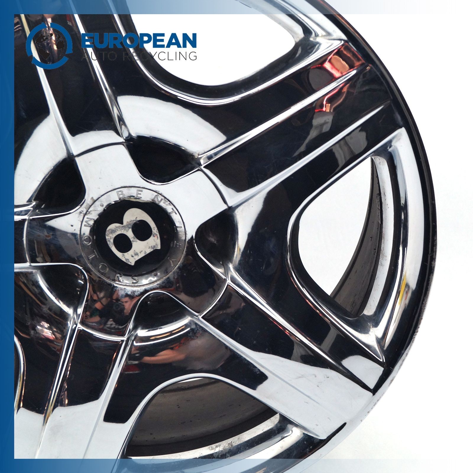 05-11 BENTLEY CONTINENTAL GT 19x9 Wheel Rim - OEM 3W0601025J CHROME (5 spoke)