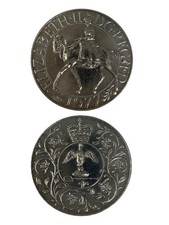 1977 Queen Elizabeth II Silver Jubilee Commemorative Crown Coin