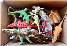 LOT of Dinosaur Action Figure Toys Figures Safari Dinosaurs Dragon Variety Mixed