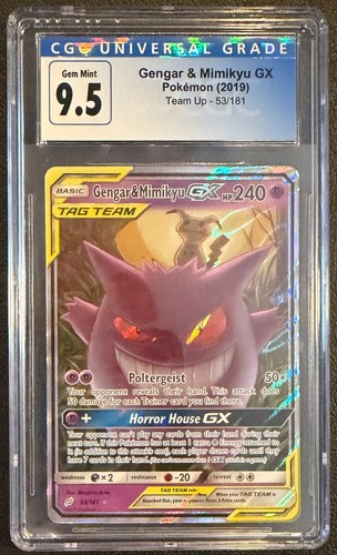 Gengar & Mimikyu-GX graded CGC 10 for sale on eBay