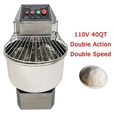 PreAsion Commercial Electric Dough Mixer 40QT Spiral Mixer Flour Mixing Machine