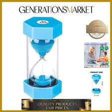 Hourglass Sand Timer 60 Minute: Plastic Sand Clock 60 Minute, Giant Blue Sand...
