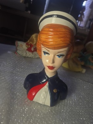 1994 Enesco Barbie Nurse Head Vase from the ''From Barbie with Love'' collection