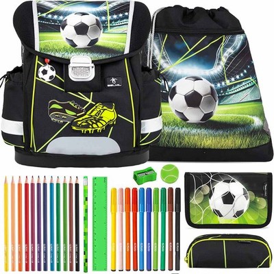 Belmil Schulranzen Set Classy Champion's Kick Fussball 10-teilig gefüllt Shop