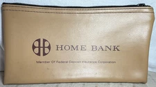 Home Bank Brown Zipper Money Bag (California CA)