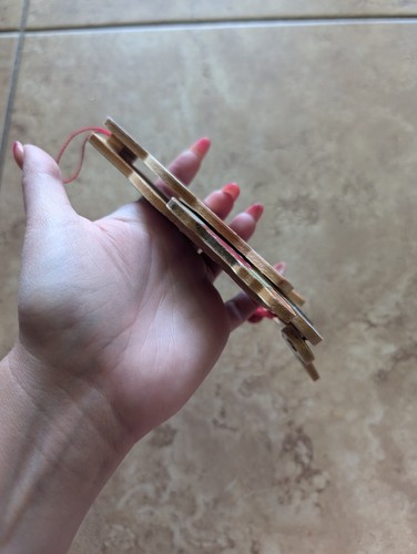 Schiaccianoci Vintage Decorazione Natalizia Articolato Legno Tirare Giocattolo Stringa Natale - Foto 8 di 9