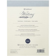 Strathmore Writing Pad Lined 6"X8"-50 Sheets 24lb Natural White