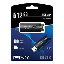 PNY 512GB Elite USB 3.2 Flash Drive - 100 MB/s