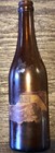Vintage PEPSI:COLA Bottle “2 Full Glasses" Paper Labels 1954 Empty Brown Glass — photo 1