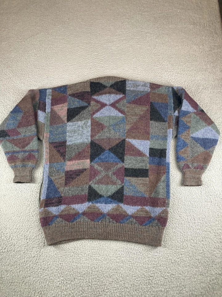 Vintage Peruvian Connection Sweater Womens Large Alpaca Geometric Peru 90s - Image 4 of 4