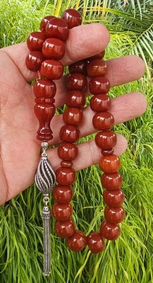 Amber Bakelite Tasbih سبحة | Prayer Beads | Misbaha Subha Tasbeeh Worry Beads
