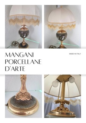 Mangani Porcellane d'Arte, Tischlampe ca. 70cm hoch, MADE IN ITALY