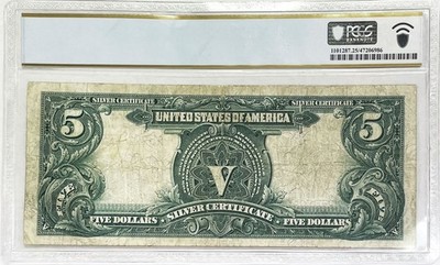 1899 US SILVER CERTIFICATE $5 DOLLAR INDIAN SIOUX CHIEF NOTE FR