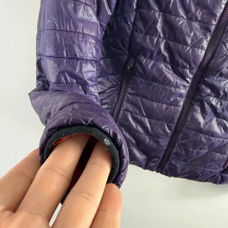 vintage berg primaloft reversible hooded puffer jacket purple orange womens xs image 8