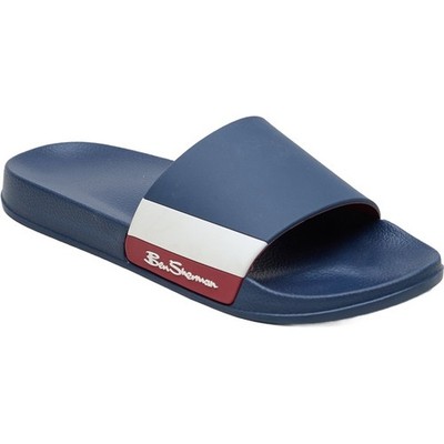 Ben Sherman Herren Towan Sommer Pantoletten - marineblau/weiß/rot - 10