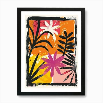 Verzauberte Tropen Matisse Stil Kunst Gerahmtes Wandbild Poster Leinwanddruck Bild
