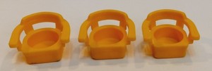 Fisher Price Little People Replacement Part-Yellow Captain's Chair Set Of 3