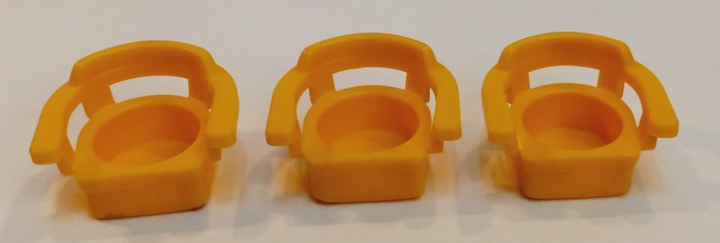 Fisher Price Little People Replacement Part-Yellow Captain's Chair Set Of 3