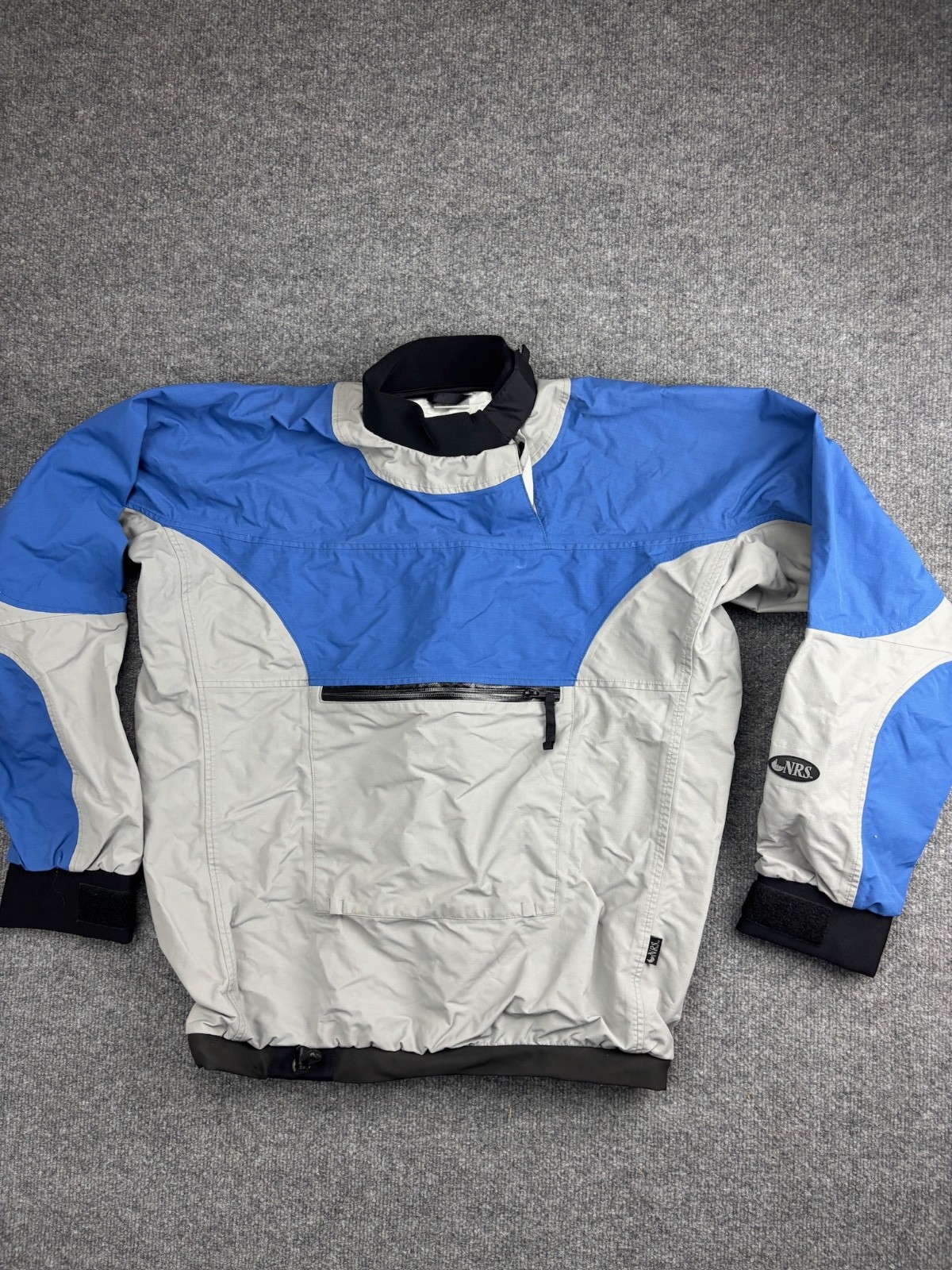 FILA NRS Northwest River Supplies Pullover Giacca Uomo M Grigio Blu Zip Tasca Paddle