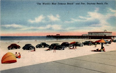 Daytona Beach, Pier, Florida, Murrell Post Card Co., Curt Teich, Postcard