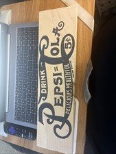 Pepsi Cola dire oui au Michigan art mural panneau bois vintage