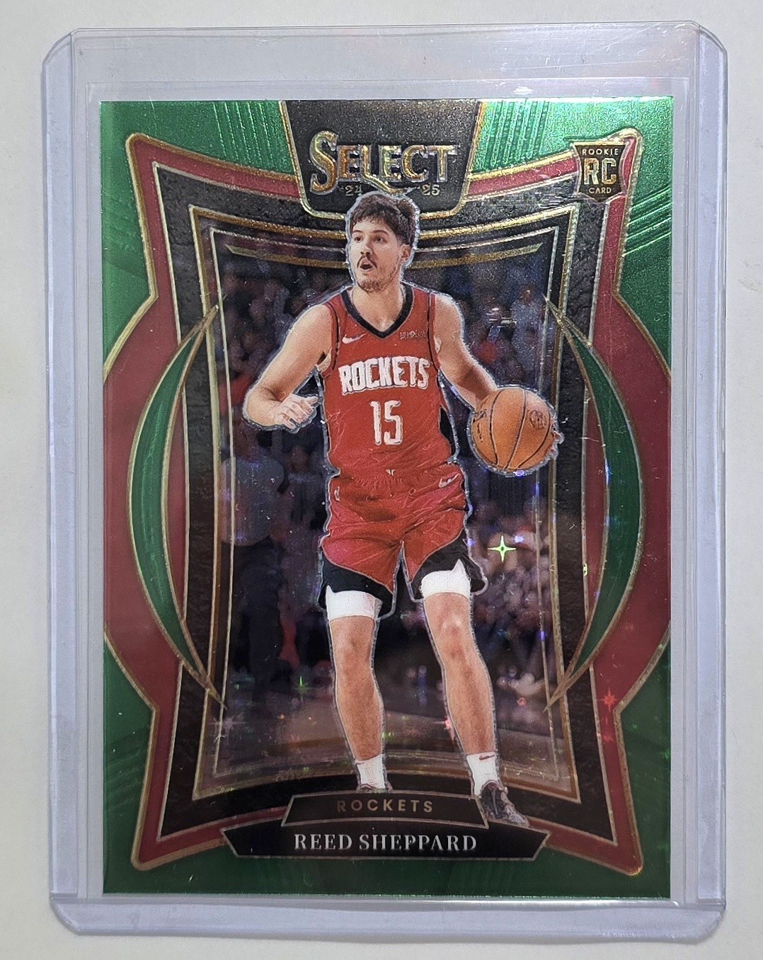 2024-25 Panini Select - Concourse Reed Sheppard #68 Green Stars Prizm (RC)