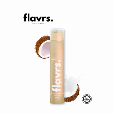 Flavrs Toothpaste Coconut Breeze 65g Nano-Hydroxyapatite n-HAp Sensitivity Pump