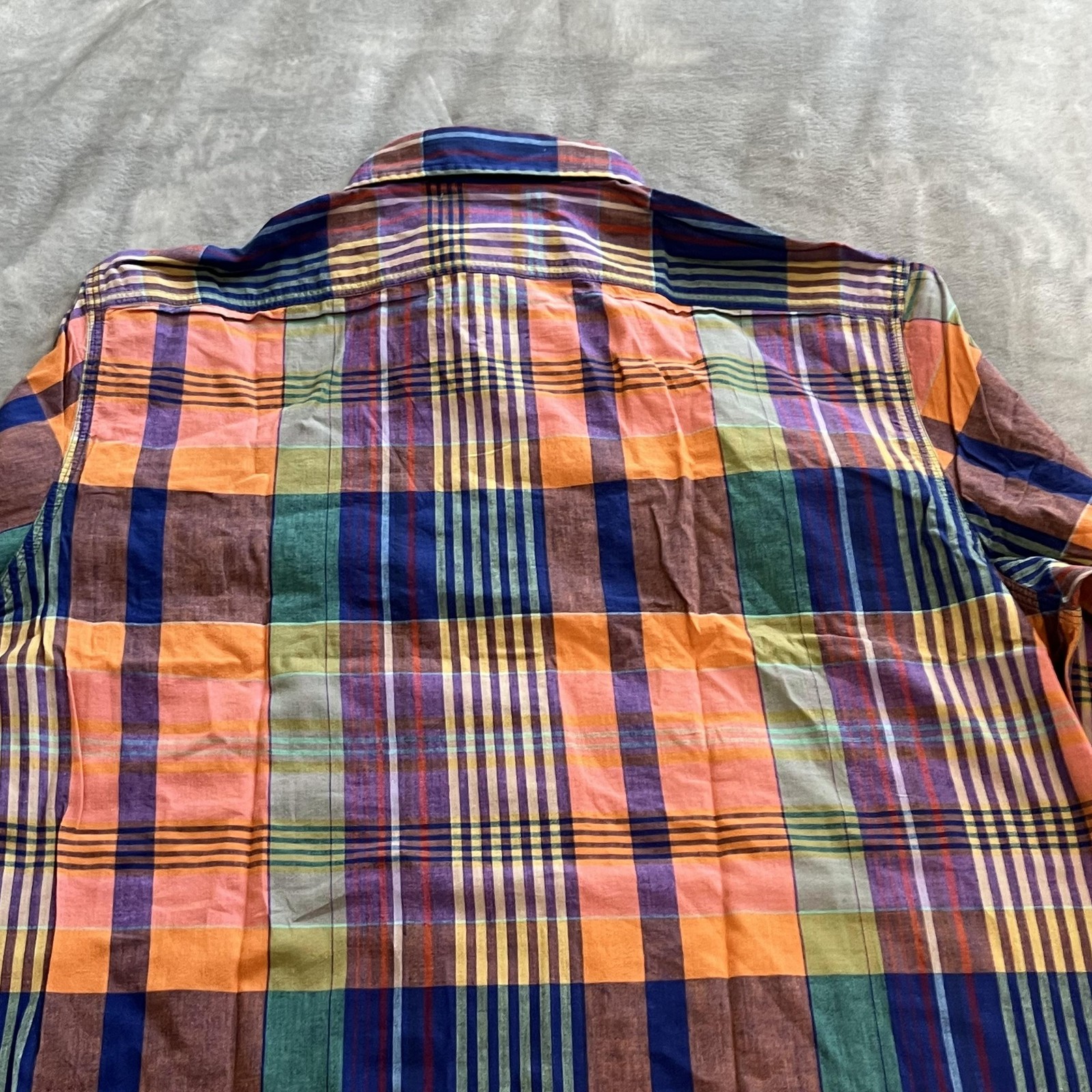 Polo Ralph Lauren Shirt Mens XL Multi Color Madras Plaid Classic Fit Long Sleeve thumbnail 4