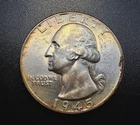 1945-P SILVER WASHINGTON QUARTER- UNCIRCULATED