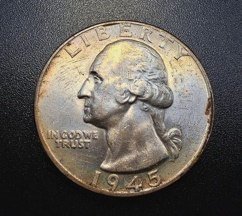 1945-P SILVER WASHINGTON QUARTER- UNCIRCULATED