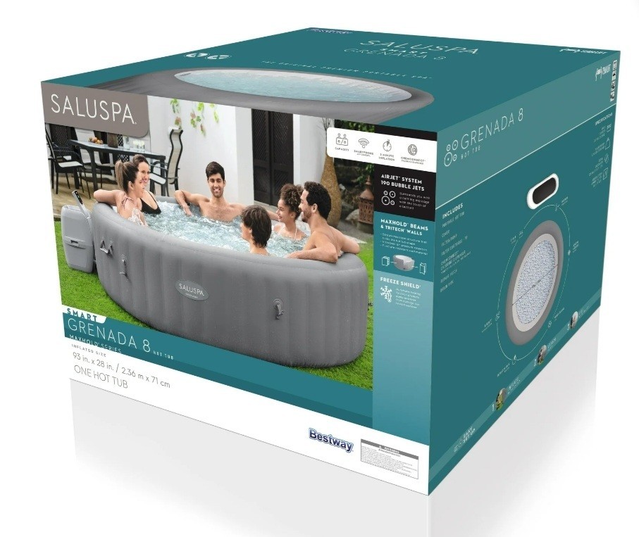 Bestway Grenada 8-Person AirJet Inflatable Portable Spa-93