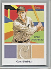 Hank Greenberg 2010 Topps National Chicle Game Used Bat #175/199
