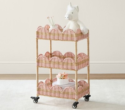 Palmer Scallop Tiered Storage Cart