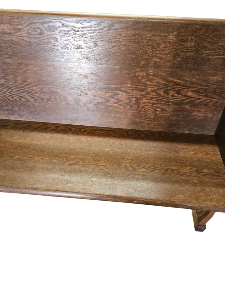 Antiguo Banco Sinagoga Iglesia Banco Roble Macizo Neo Gótico Renacimiento Estrella de David B Foto 4 de 4