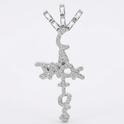 Cactus Jack Pendant Iced Played Silver Jewelry