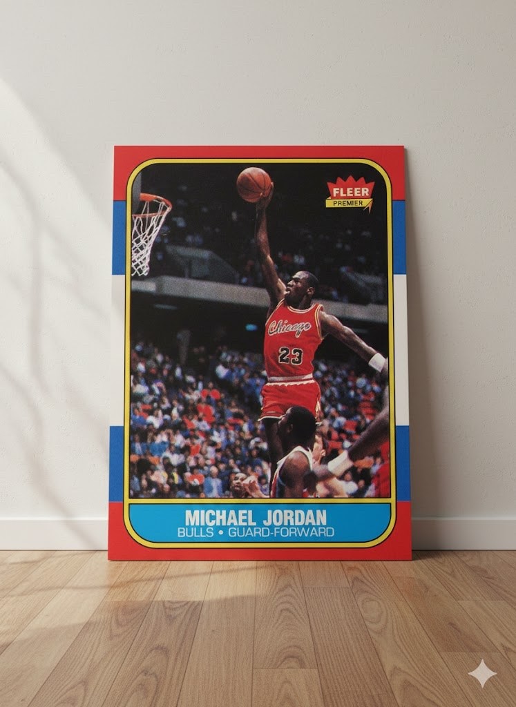 Michael Jordan 1986 FLEER Rookie Card 12x17 Poster