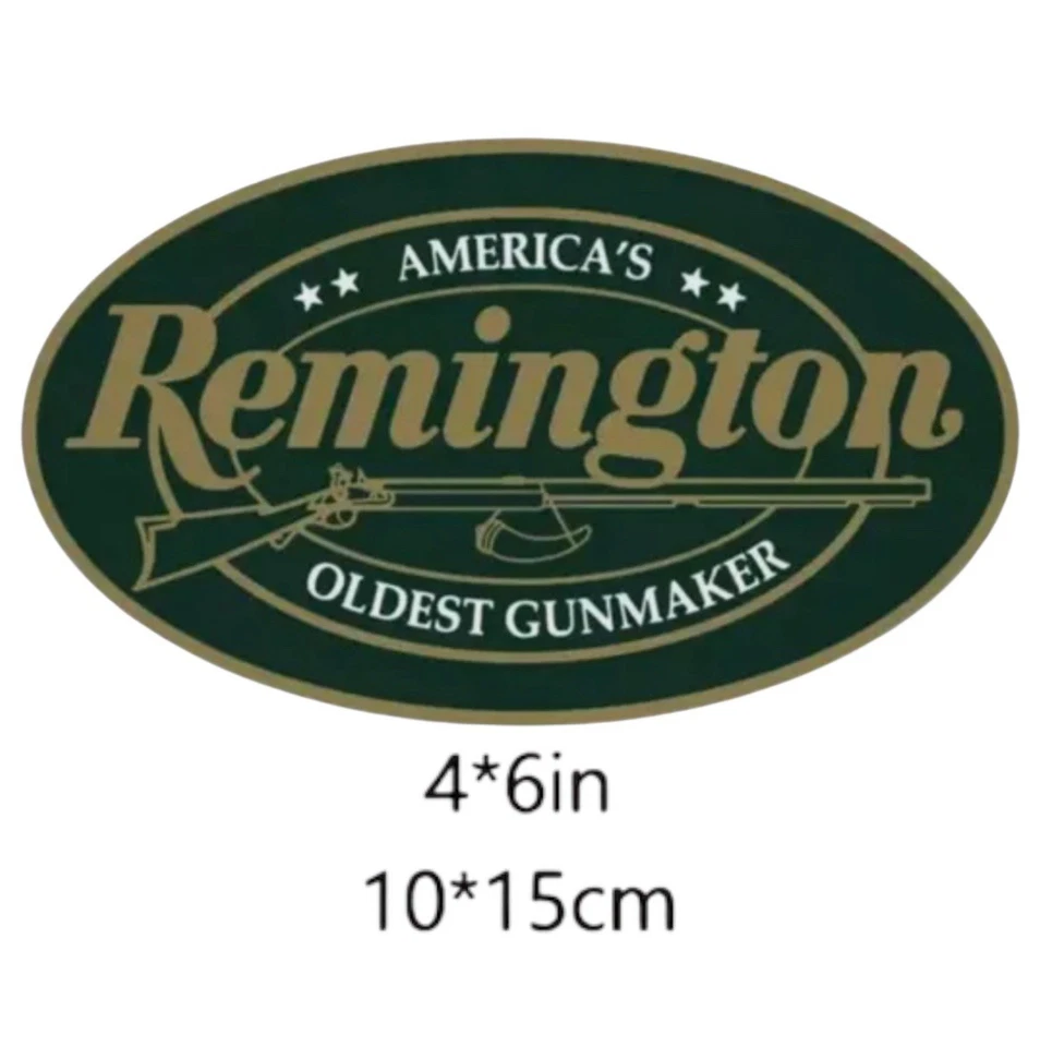 2 PACK - REMINGTON RIFLES AMERICAS OLDEST GUNMAKER DIECUT 6” OVAL STICKER LOT - Image 2 of 4