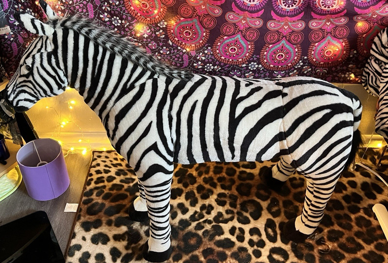 Melissa & Doug Giant Striped Zebra Stuffed Animal Plush Jumbo 36 in+ MPN 7754
