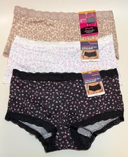 NWT 3 Maidenform Boyshort Panties 40760 Fabulous Fit Floral Prints Size 5/S