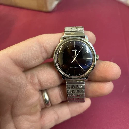 Vintage 1978 Timex Marlin Men's Mechanical Wristwatch Running Preowned Condition