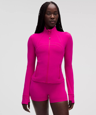 lululemon Define Nulu Cropped Jacket, size 4,  pink flare, stretch material