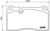 Brembo Bremsbelagsatz Scheibenbremse Prime P 85 110 FüR VW Touareg 7P5 7P6 7LA