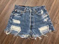 Vintage Levi s 501XX Petros Reworked Cutoff Shorts Made In USA W28