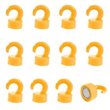JINGZHAN Strong Magnets Push Pins for Whiteboard, Magnet 12 Pack, Orange