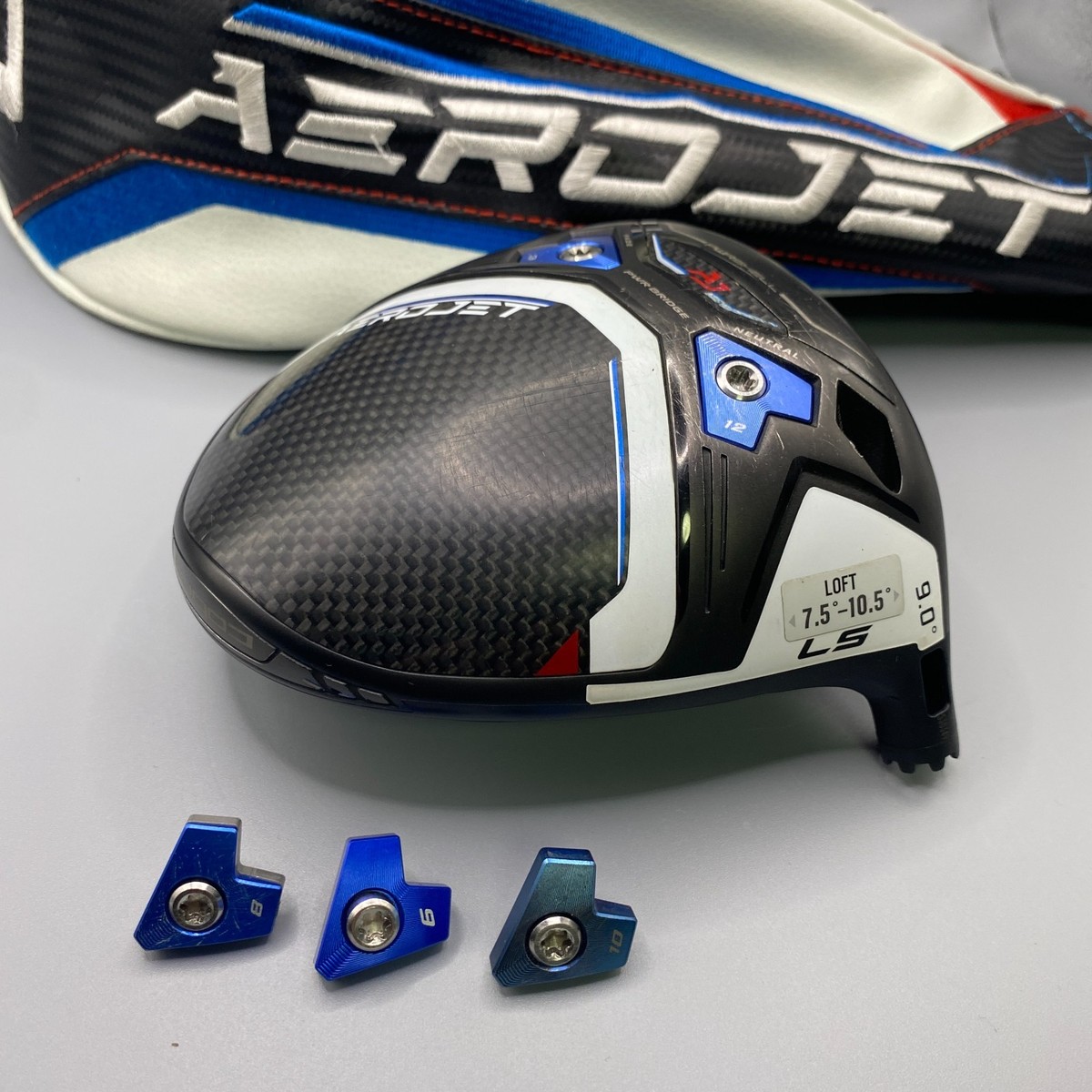 Cobra AEROJET LS 9° Driver Head + Cover + 4 Weights (8g/9g