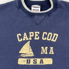 Vtg Cape Cod Massachusetts Sz Medium Sweatshirt Jerzees High Cotton Made in USA
